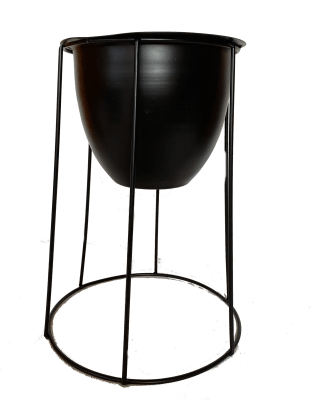 Macetero Pedestal Metal 15x15x30cm