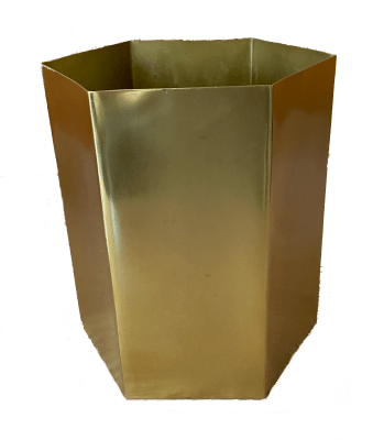 Macetero Octogonal Dorado L 15x15x18cm