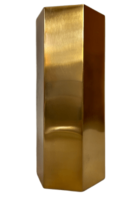 Macetero Octogonal Dorado M 13x13x30cm