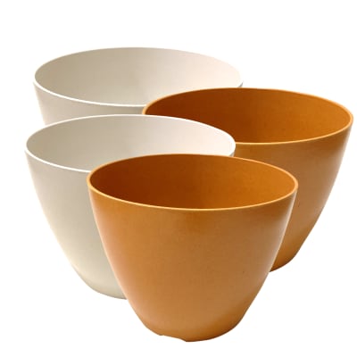 Set 4 Maceteros Bios Actual 2 Blanco, 2 Terracota 24x24x18 cm