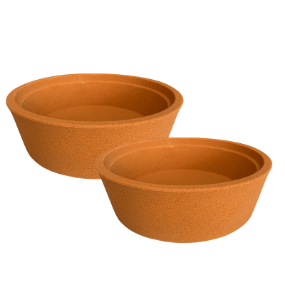 Set De 2 Macetero Bio Arena Suculenta Naranja 16x16x5 cm