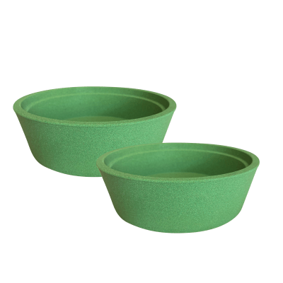 Set De 2 Macetero Bio Arena Suculenta Verde 16x16x5 cm