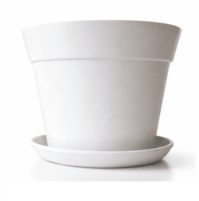 Macetero Biodegradable Bamboo Clasica Blanca