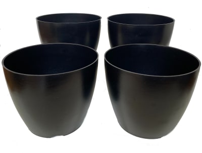 SET 4 Maceteros Bio Actual 4 Negro 24x24x18 cm