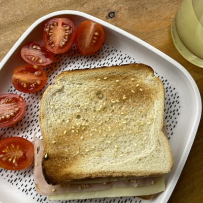 Plato Biobamboo Cuadrado Puntos 18X18 Cm