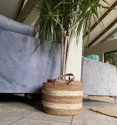 Cesto Bicolor Con Asas Vishnu 35X28 Cm