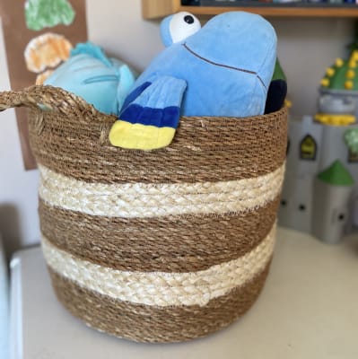 Cesto Bicolor Con Asas Vishnu 28X26 Cm