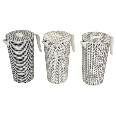 Jarron Biobamboo Redondo Rayas 1,4 L
