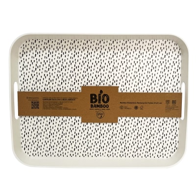 Bandeja Bio Rectangular Puntos 41X31 Cm