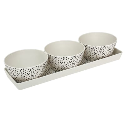 Set 3 Bowls Con Bandeja Puntos