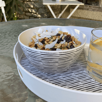 Bowl Redondo Biobamboo Rayas 15X7 Cm