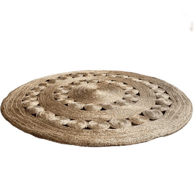 Alfombra Redonda Yute 122 Cm Delhi