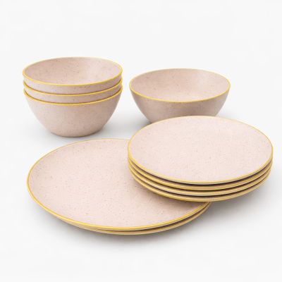 Set 12 Piezas BioBamboo PaloRosa Gres