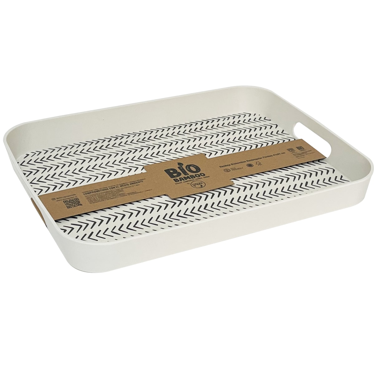 Bandeja Bio Rectangular Flechas 41X31 Cm2