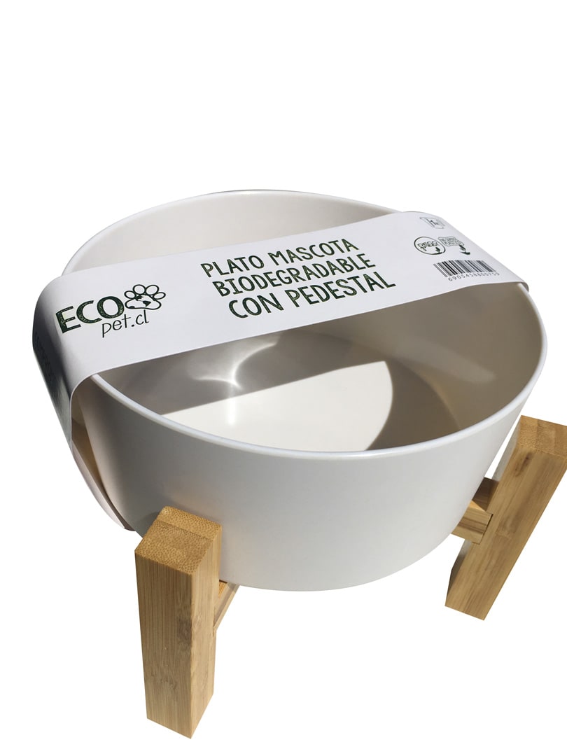 Plato Mascota Bio con Pedestal1
