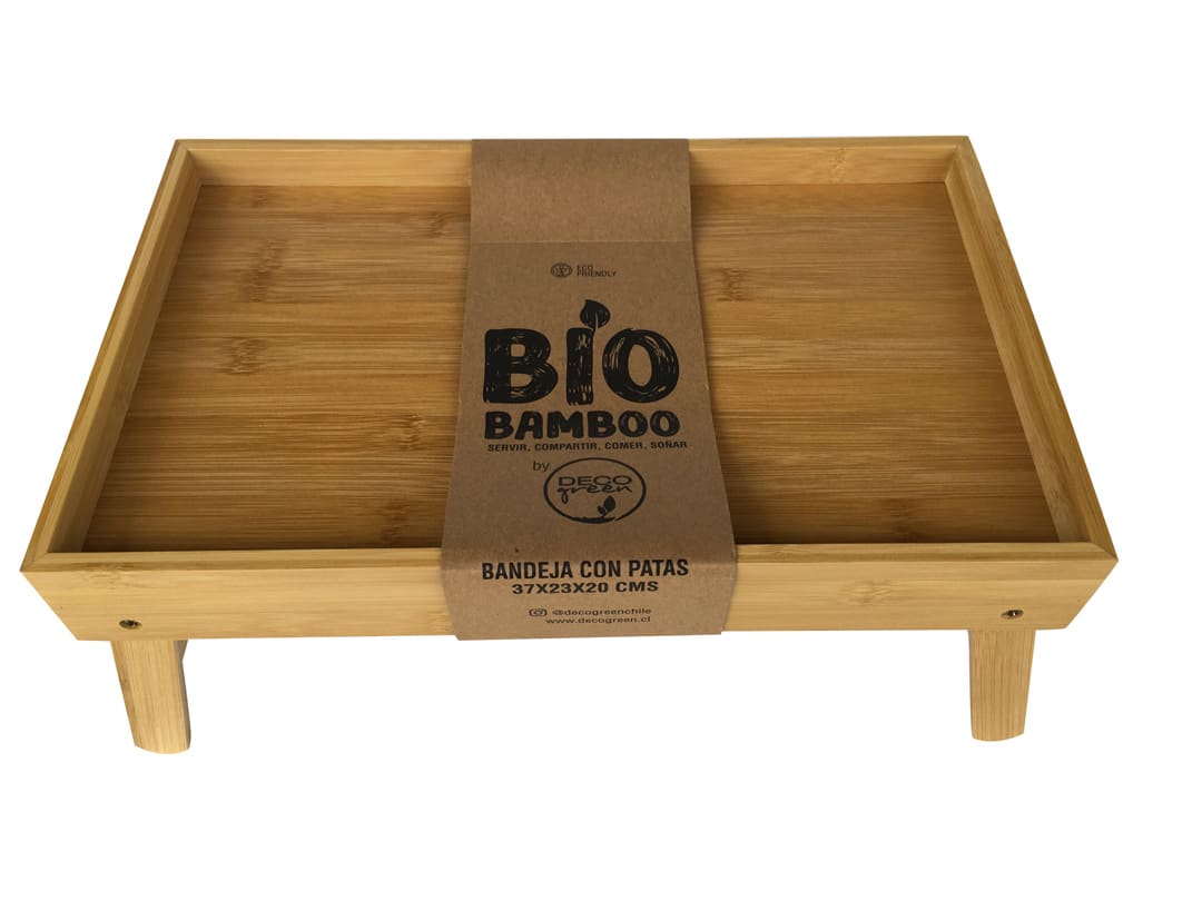 Bandeja Bio Bamboo Con Patas 37X23X20 Cm1
