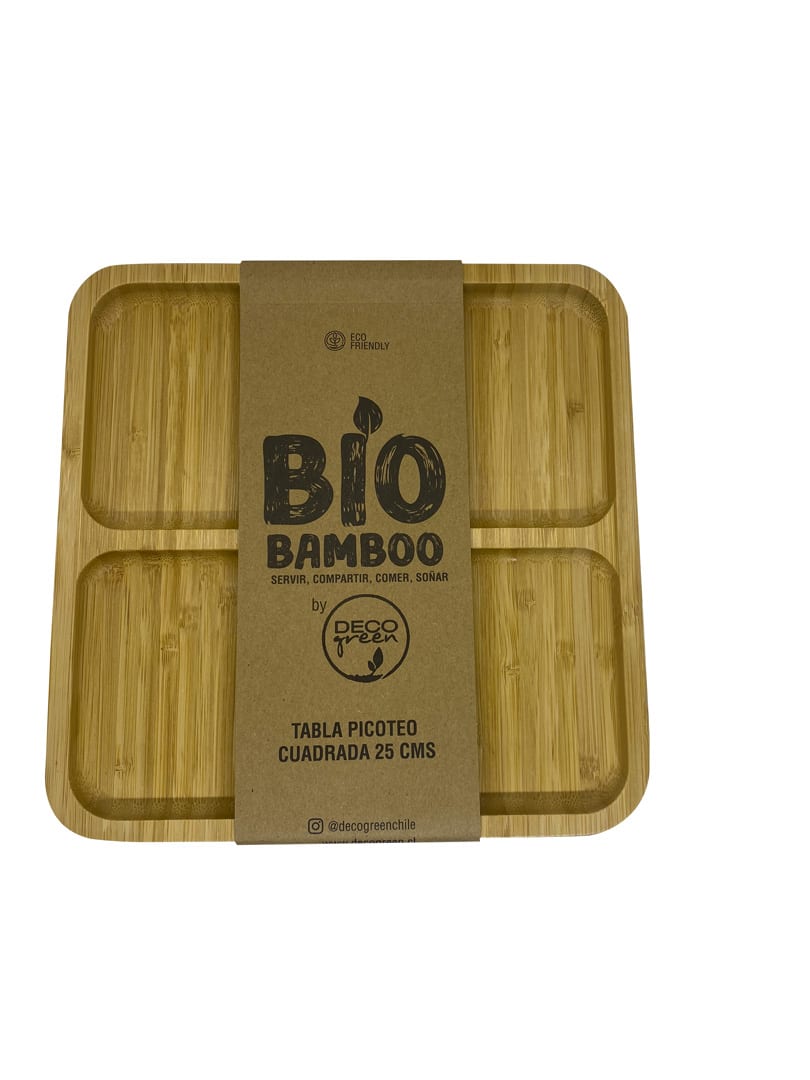 Tabla Picoteo Bio Bamboo Cuadrada 25 Cm1