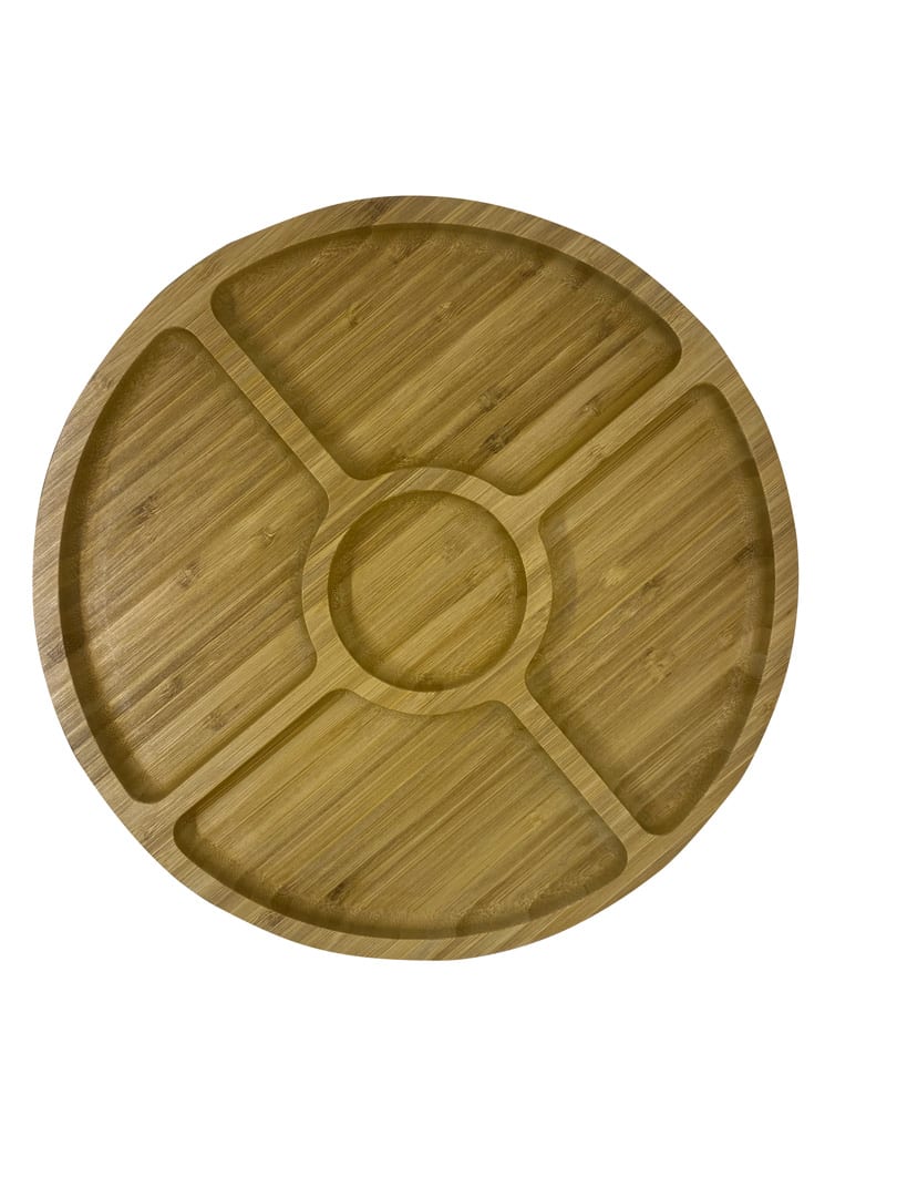 Tabla De Picoteo Bio Bamboo 4 + Salsa 30 Cm1