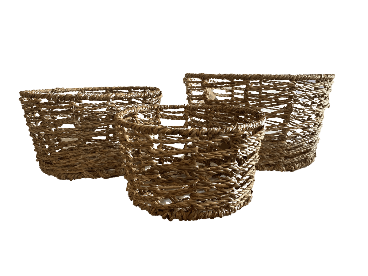 Set 3 Cestos Bangalore S 25x25x14cm +M 30x30x17 cm + L 35x35x20 cm1