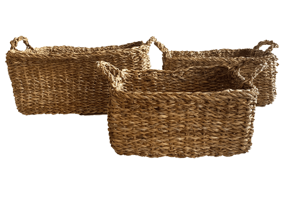 Set 3 Cestos Rect Mumbai S 30X20X14cm +M30x30x18cm +L34x25x18cm4