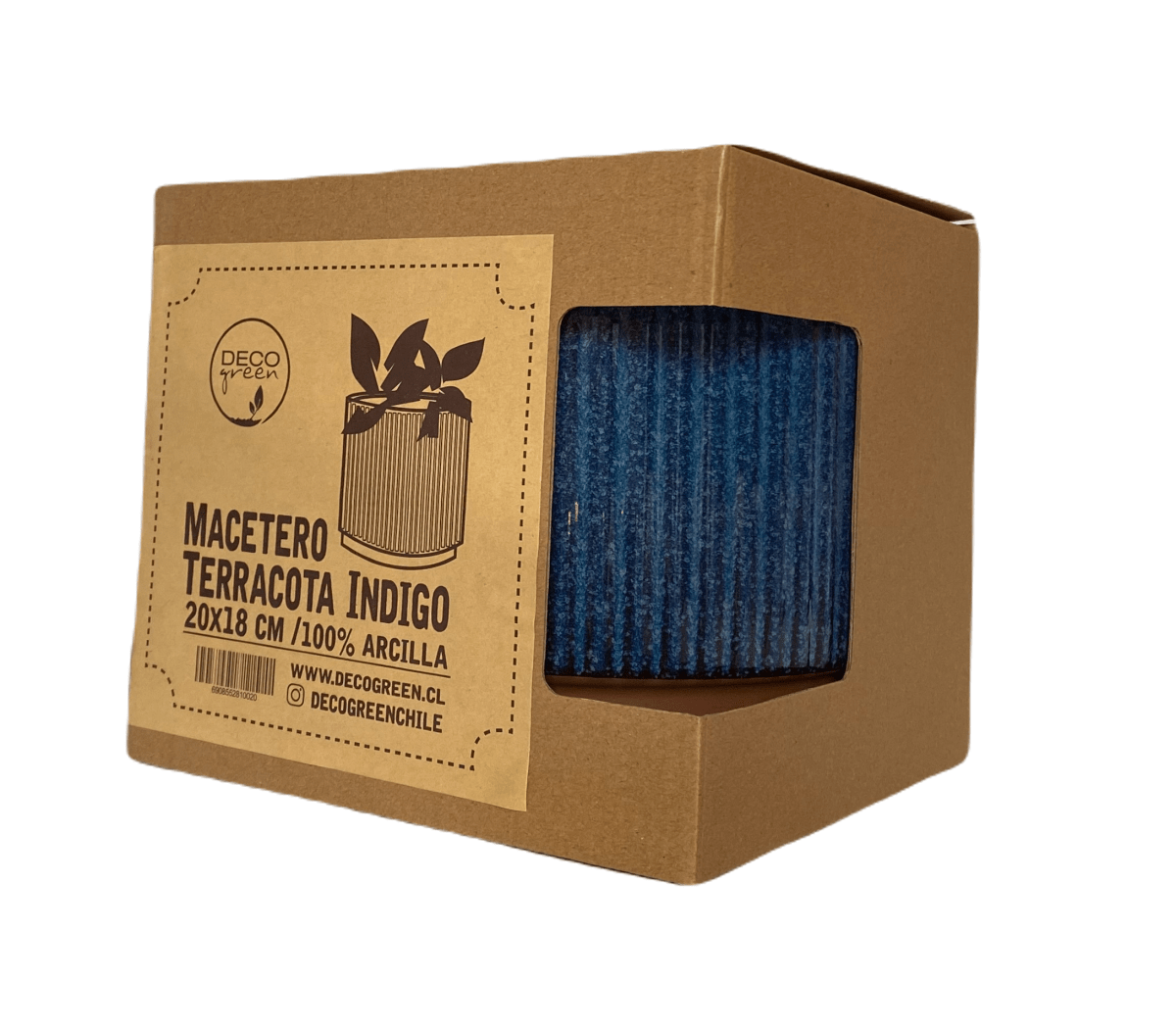 Macetero Terracota Indigo L 20x20x18cm2