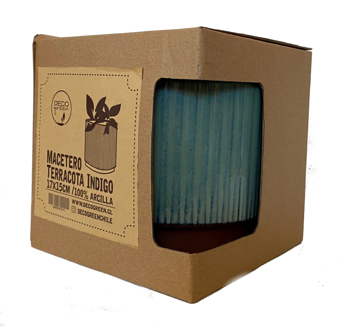 Macetero Terracota Indigo M 17X17X15 cm4