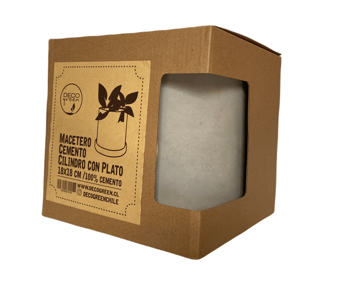 Macetero Cemento Cilindro L 18X18X18cm3