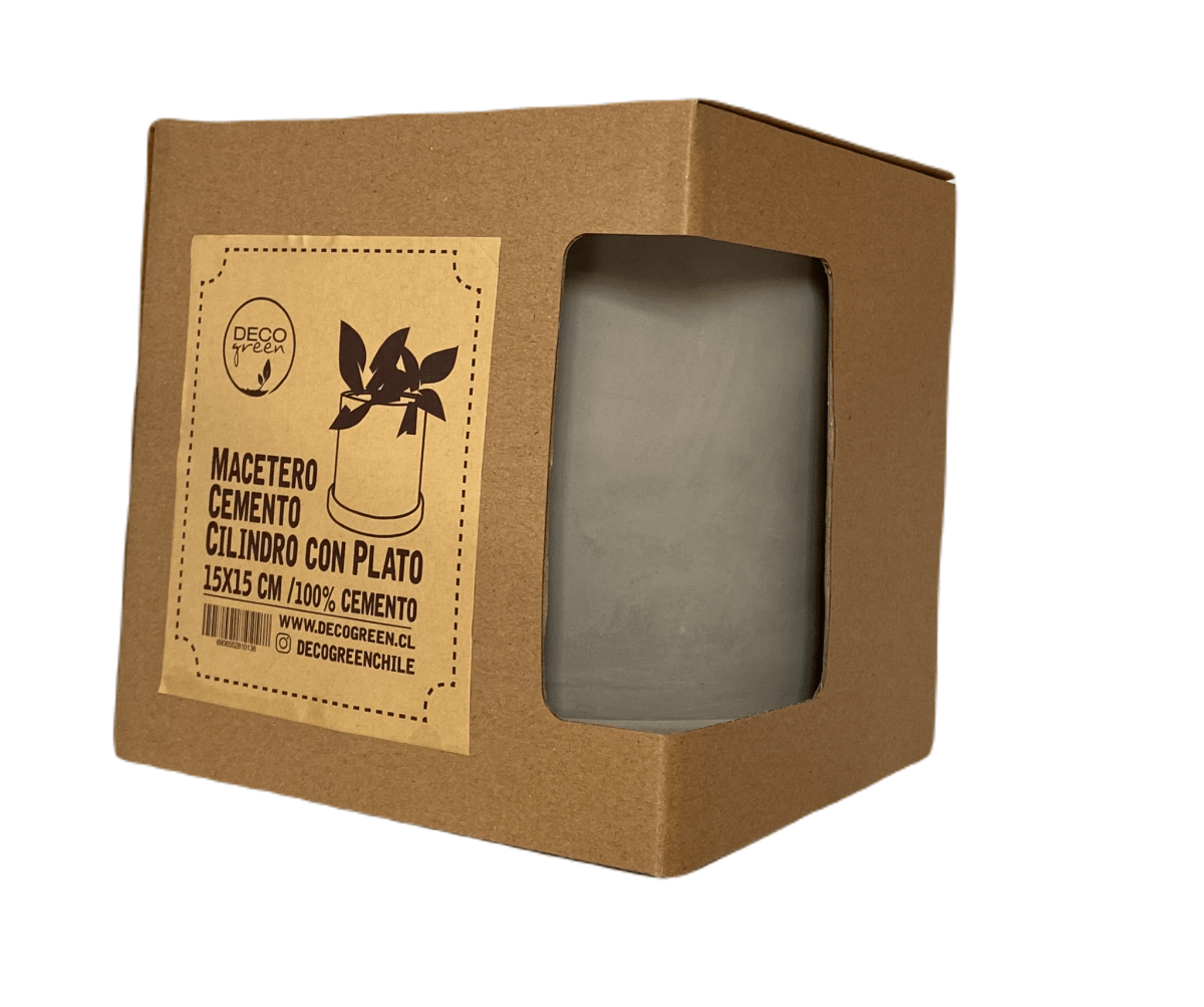 Macetero Cemento Cilindro M 15x15x15cm2