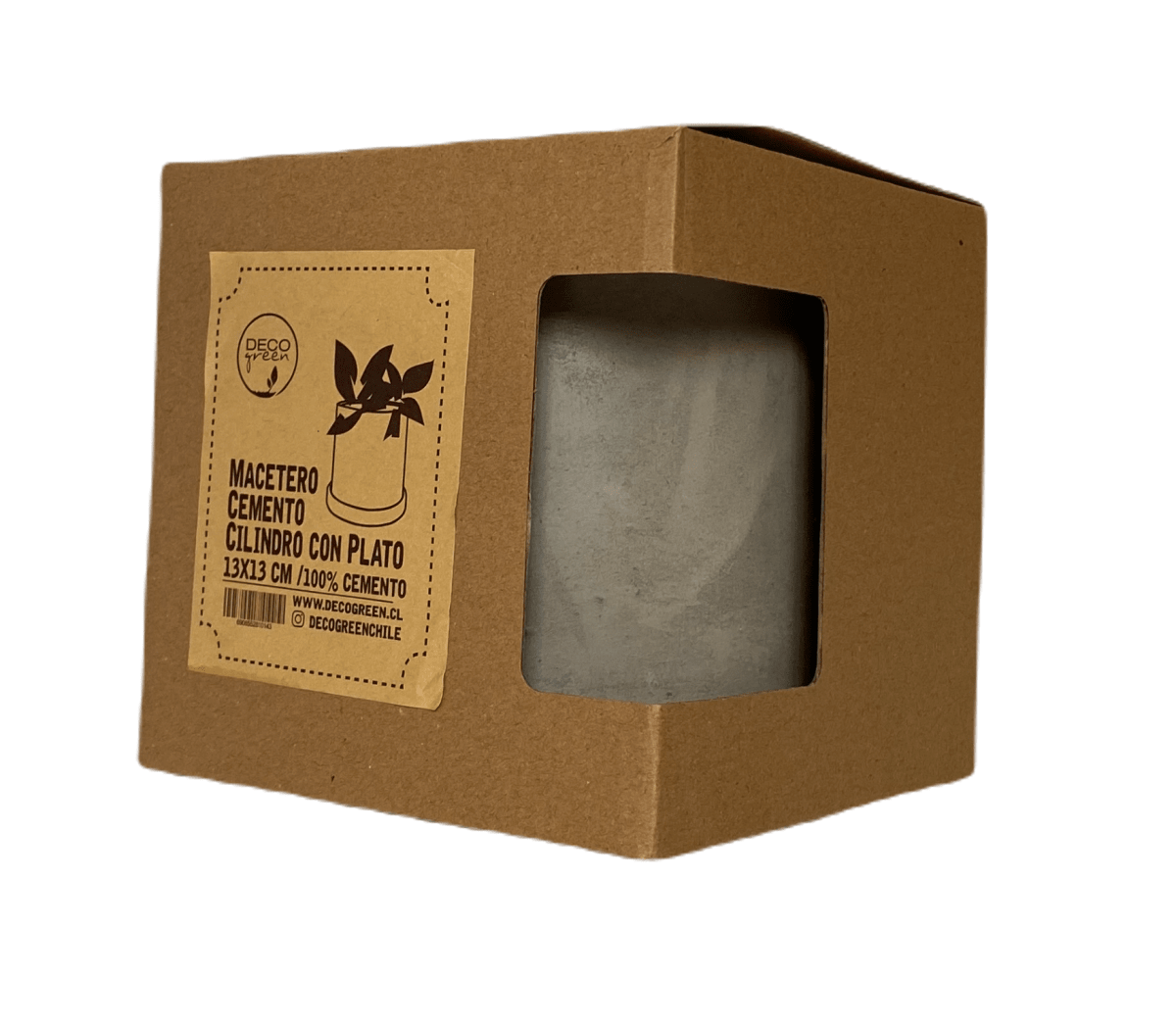 Macetero Cemento Cilindro S 13x13x13 cm3