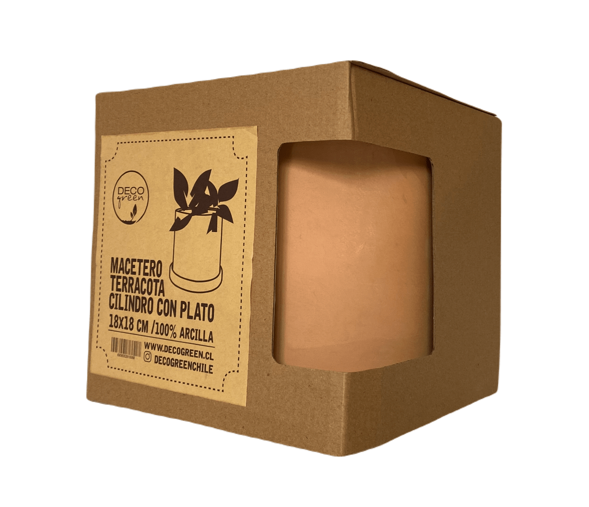 Macetero Terracota Cilindro L 18X18X18cm3