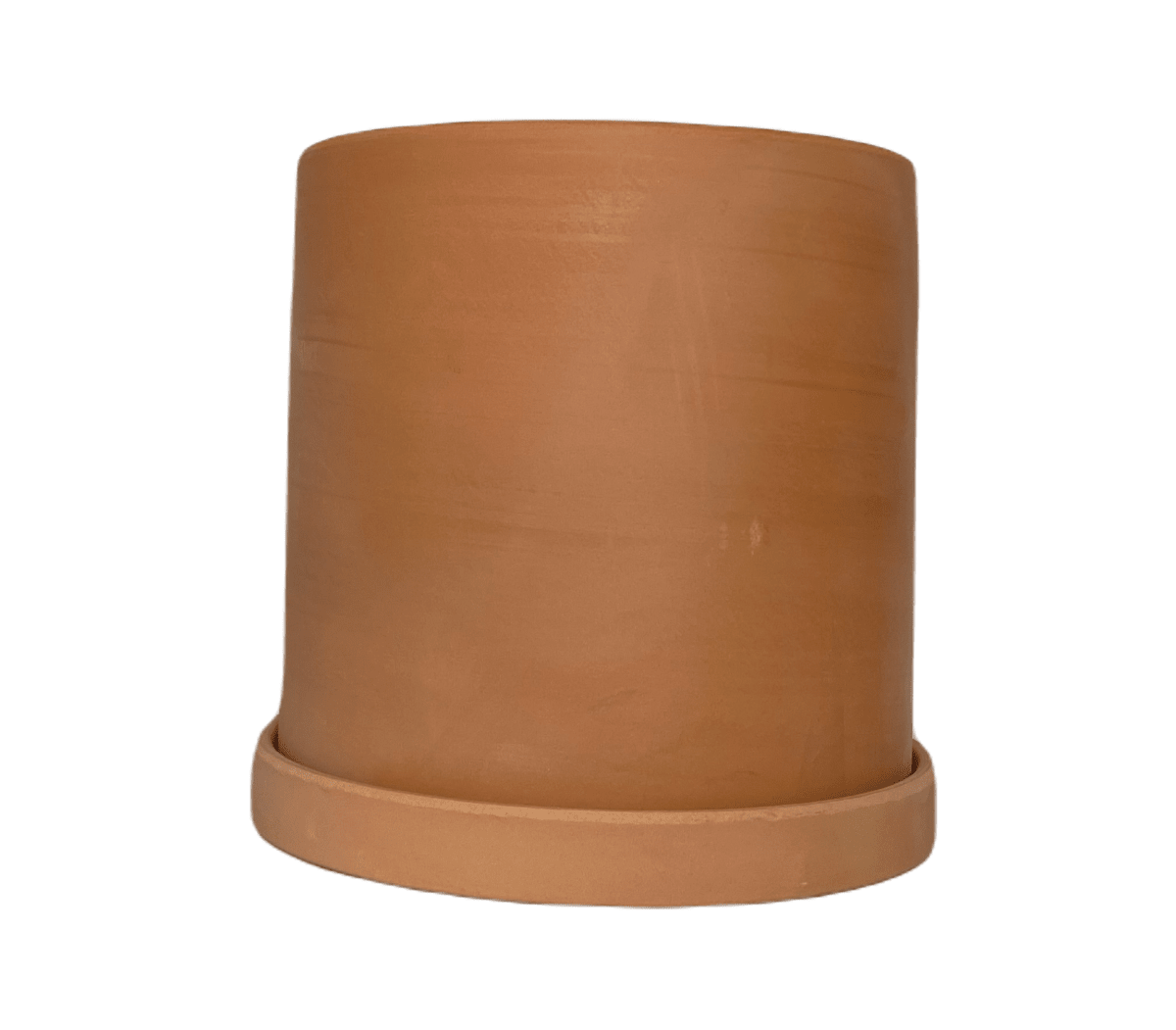 Set 2 Maceteros Terracota Cilindro M 15x15x15cm y L 18x18x18cm4