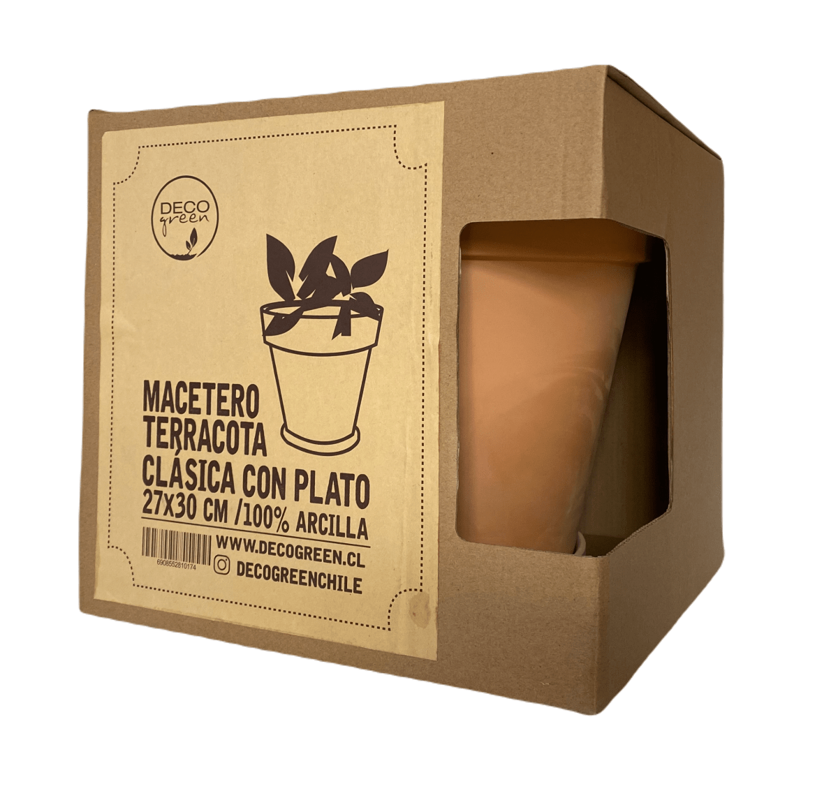 Macetero Terracota Clasica L 30X30X27 cm3