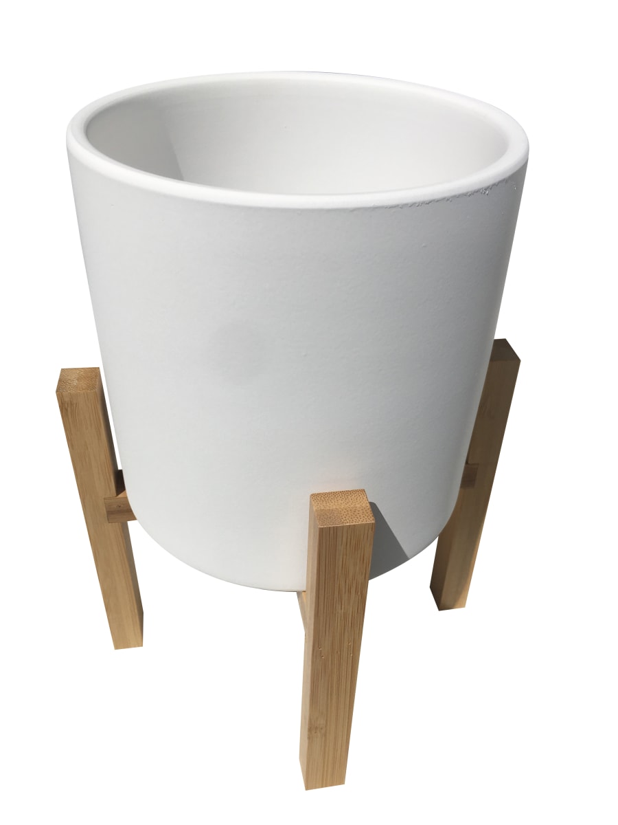 Macetero Terracota Pedestal Crema1