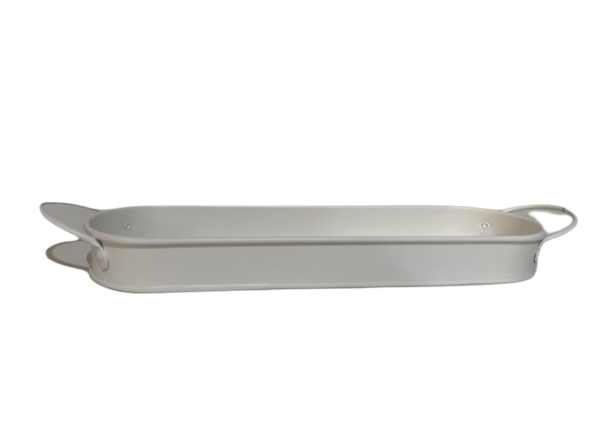 Set de 3 Maceteros y bandeja pizarra Crema5