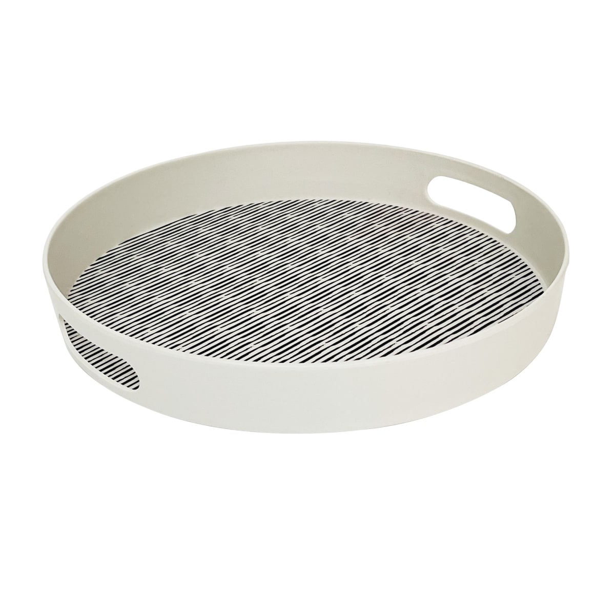 Bandeja Biobamboo Redonda Rayas 30Cm3
