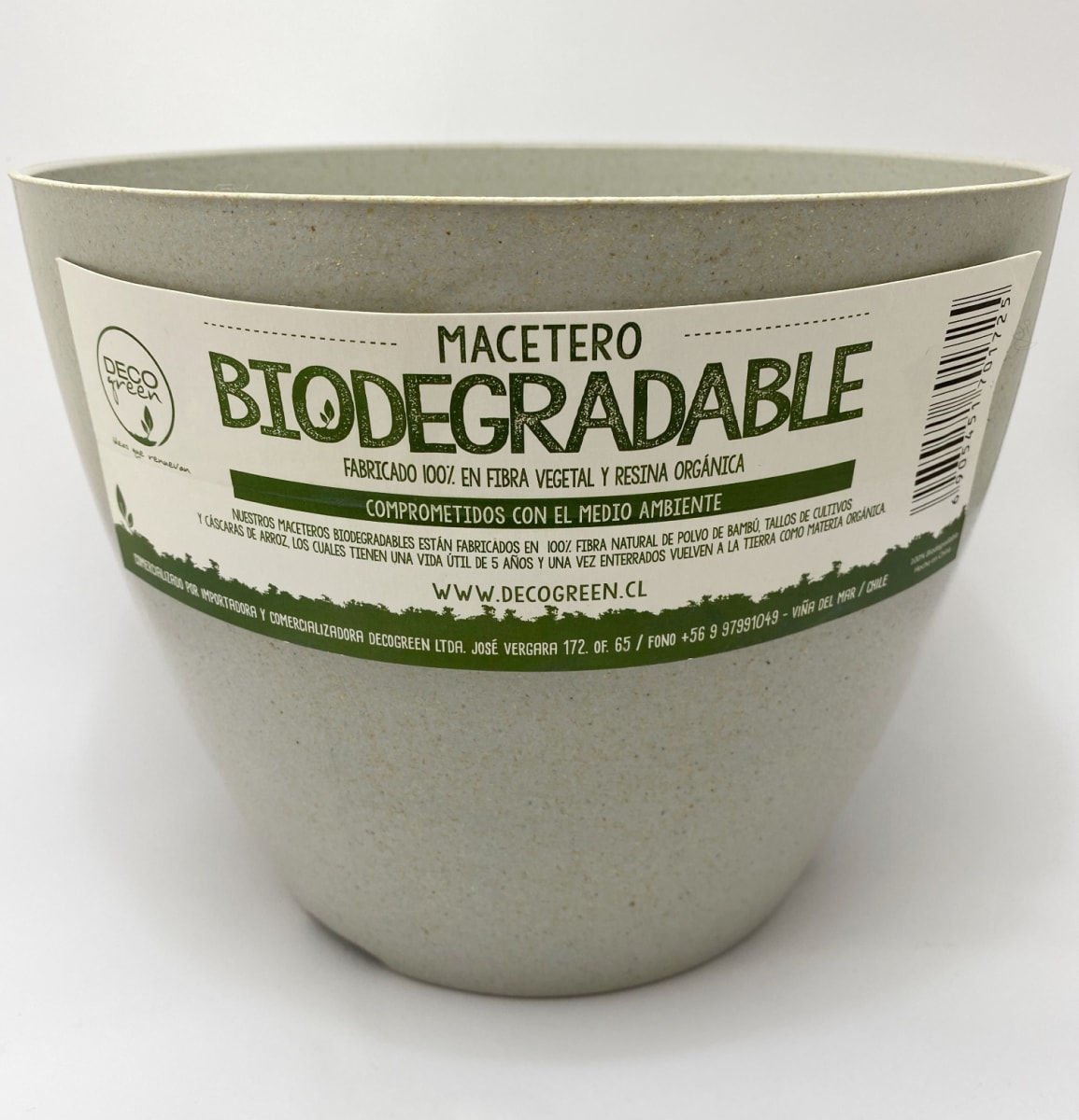 Set de 2 Maceteros con Plato Actual Gris 24x24x18 cm1