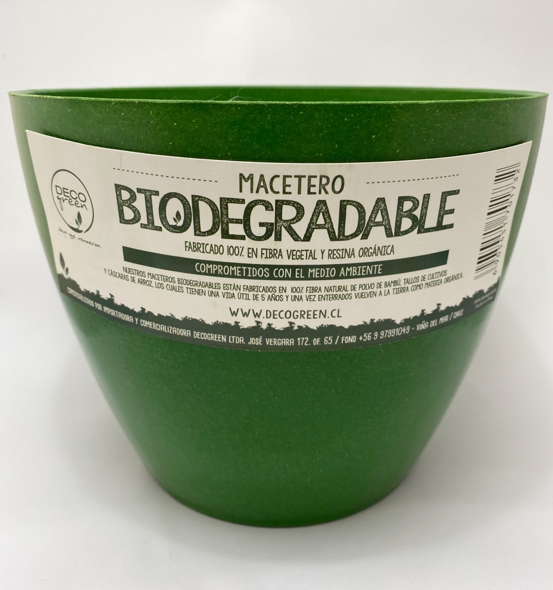 Set De 2 Macetero Bio Bamboo Actual Musgo 24x24x18 cm2