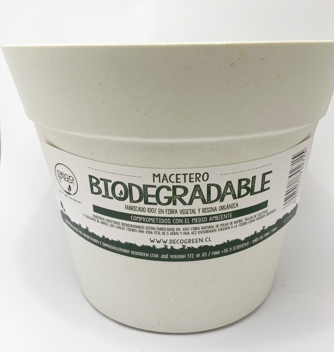 Set de 2 Maceteros con Plato Clásico Blanco 25x25x17 cm2