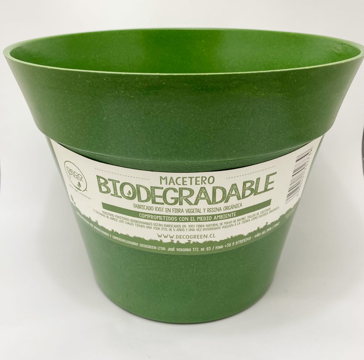 Set De 2 Macetero Bio Bamboo Clasica Musgo 25x25x17 cm2