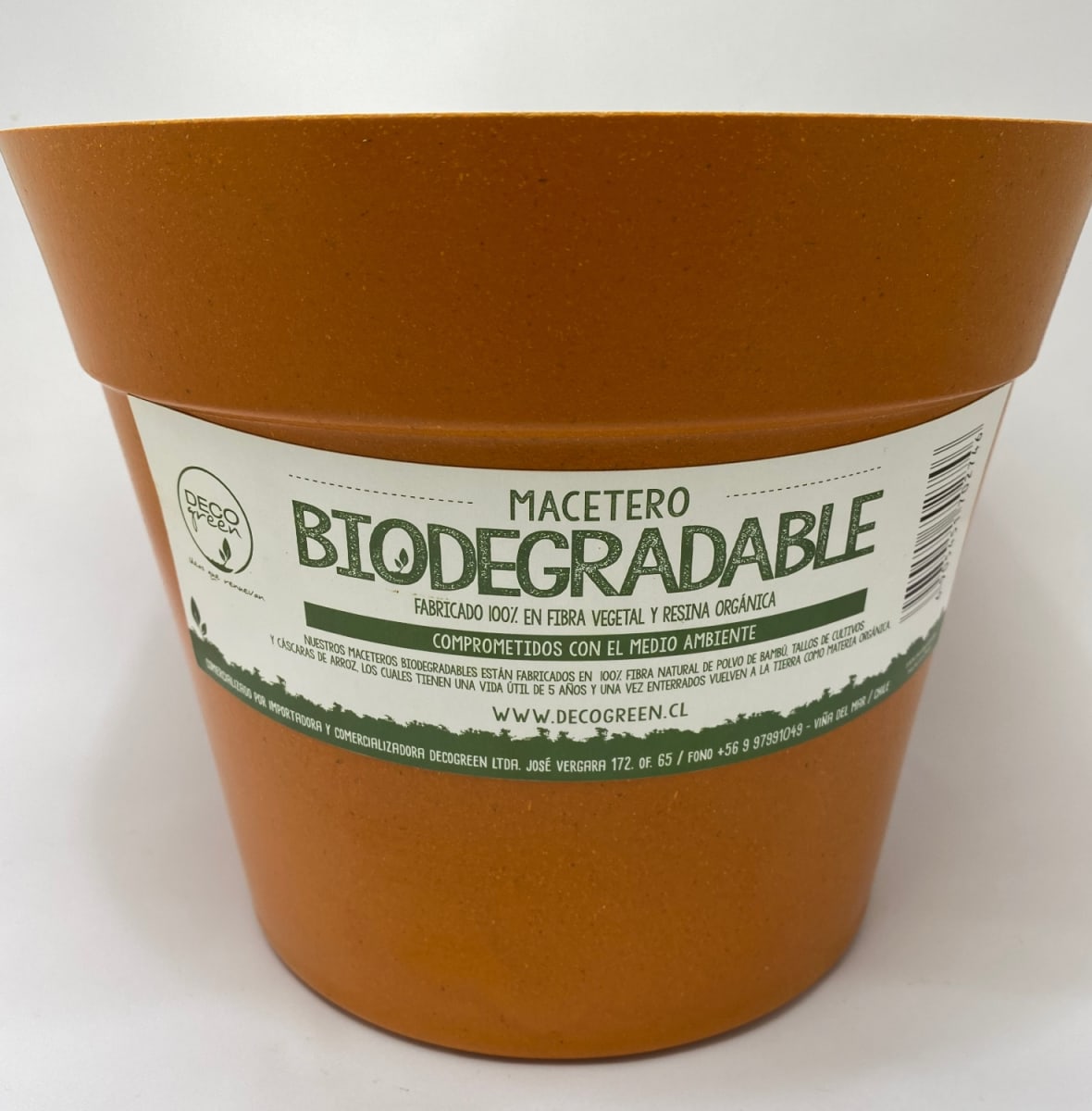 Set de 2 Maceteros con Plato Clásico Terracota 25x25x17 cm1