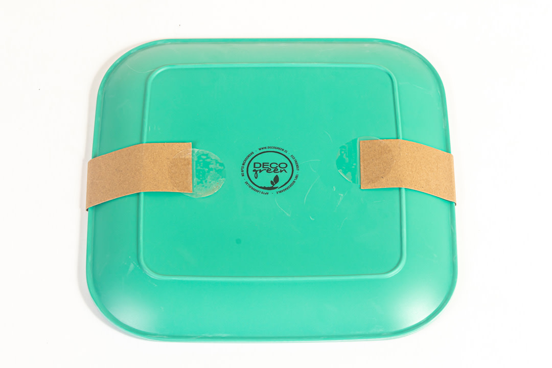 Plato Cuadrado Biobamboo Verde 25X25 Cm2