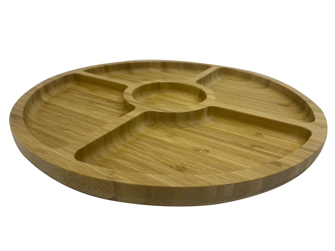 Tabla De Picoteo Bio Bamboo 4 + Salsa 30 Cm2