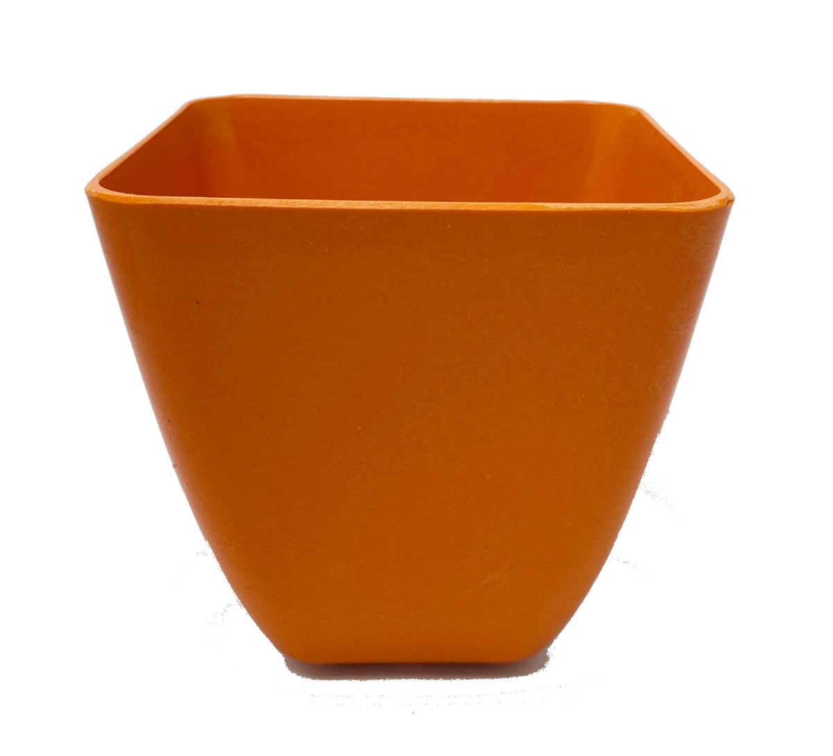 Macetero Bio Bamboo Cuadrado Naranjo 13,3x13,3x12,4 cm1
