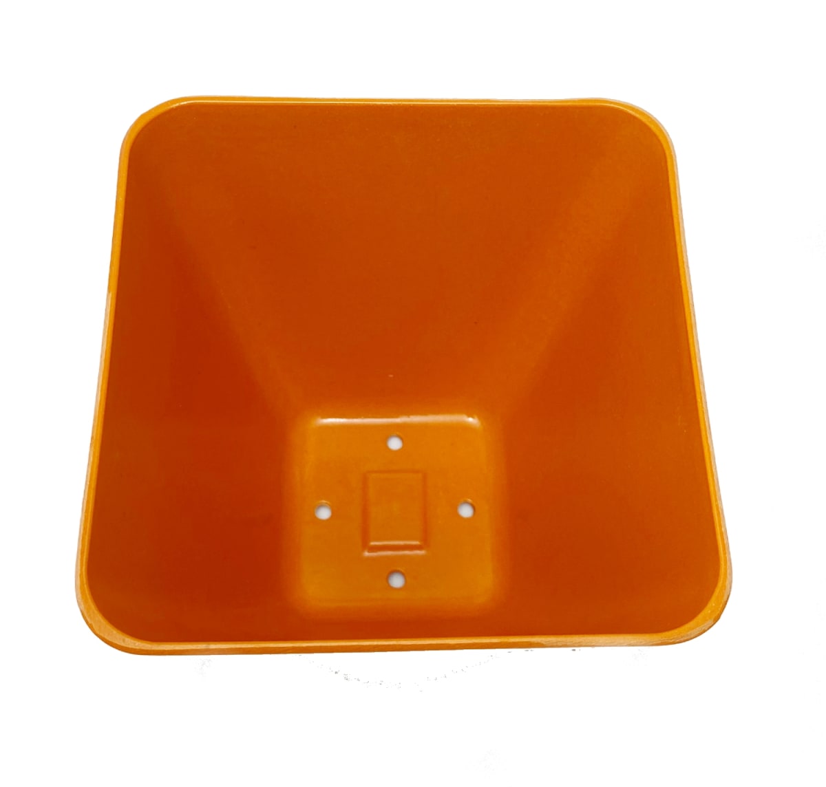 Set de 7 Maceteros Bios Cuadrado 4 Blancos 3 Naranjo 13,3x13,3x12,4 cm3