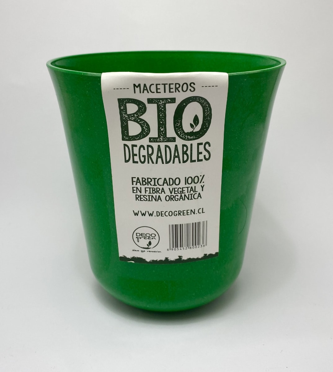 Set De 2 Macetero Bio Bamboo Flores Verde 13x13x14,5 cm2