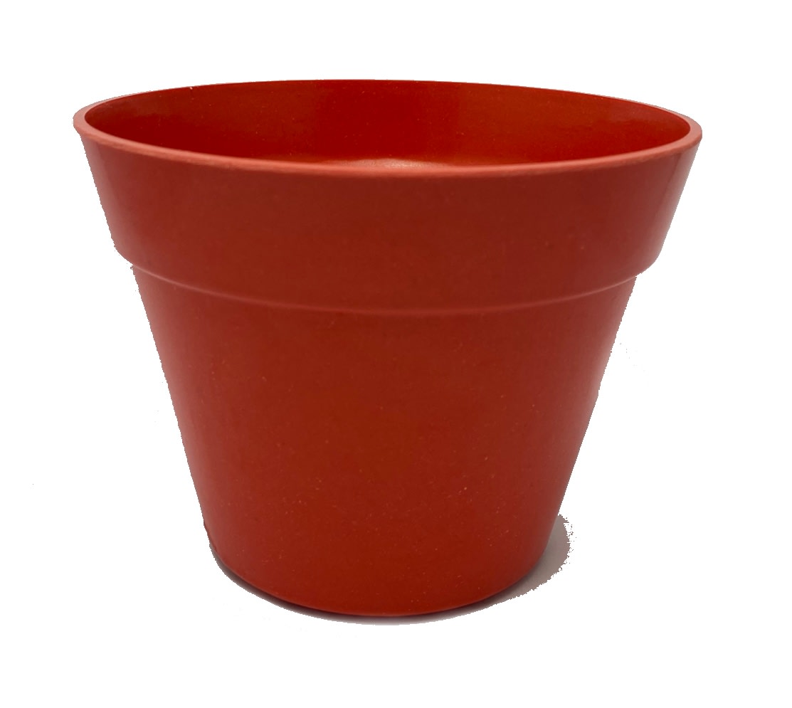 Macetero Bio Bamboo Redondo Rojo 13,7x13,7x10 cm2