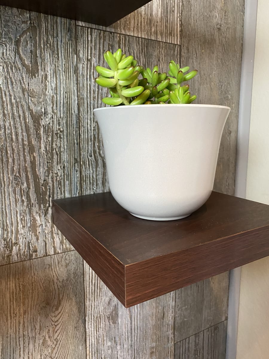 Macetero Bio Bamboo Curvo Gris 16,5x16,5x13 cm3