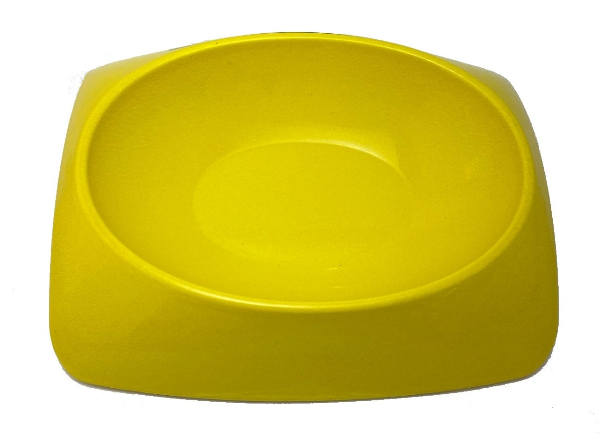 Plato Ecopet Ovalado Grande Amarillo22x7x20x5 cm1