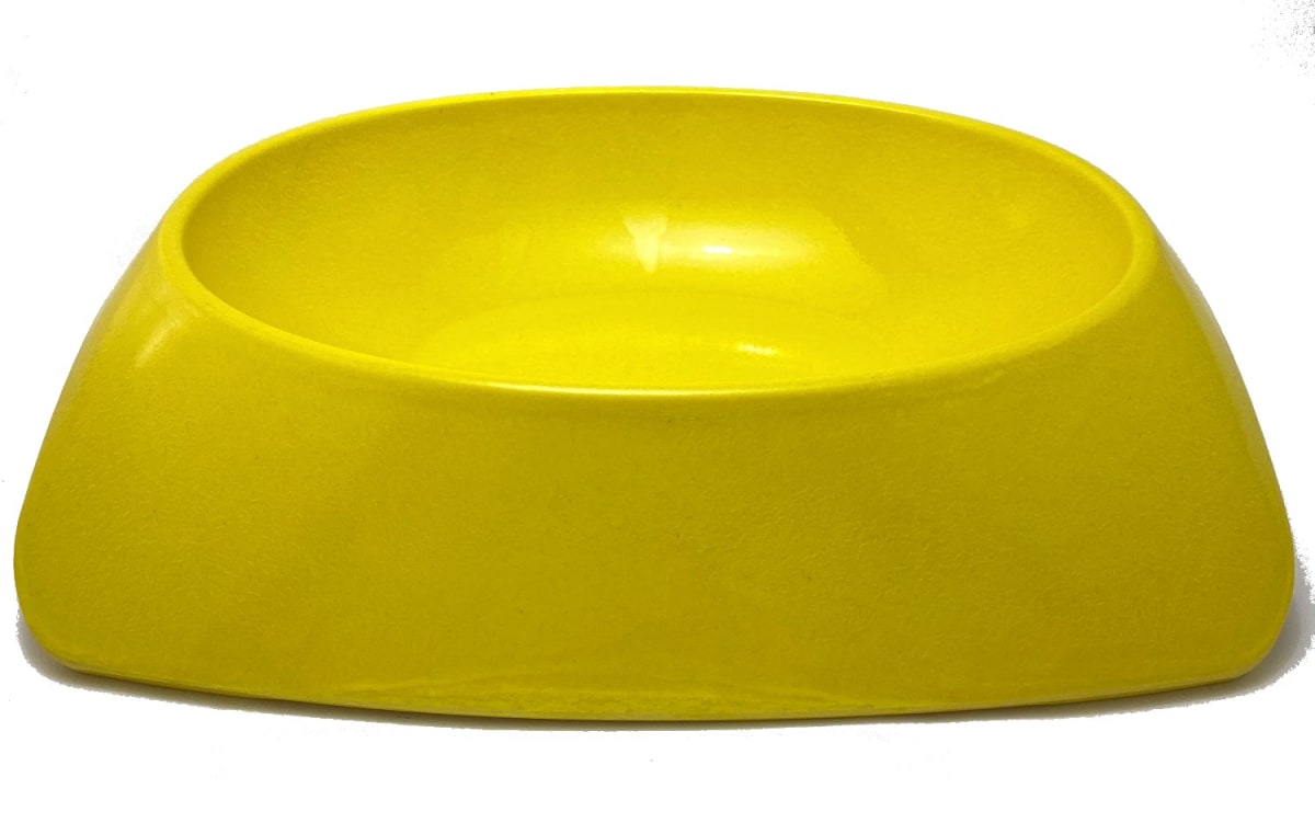 Plato Ecopet Ovalado Grande Amarillo22x7x20x5 cm2