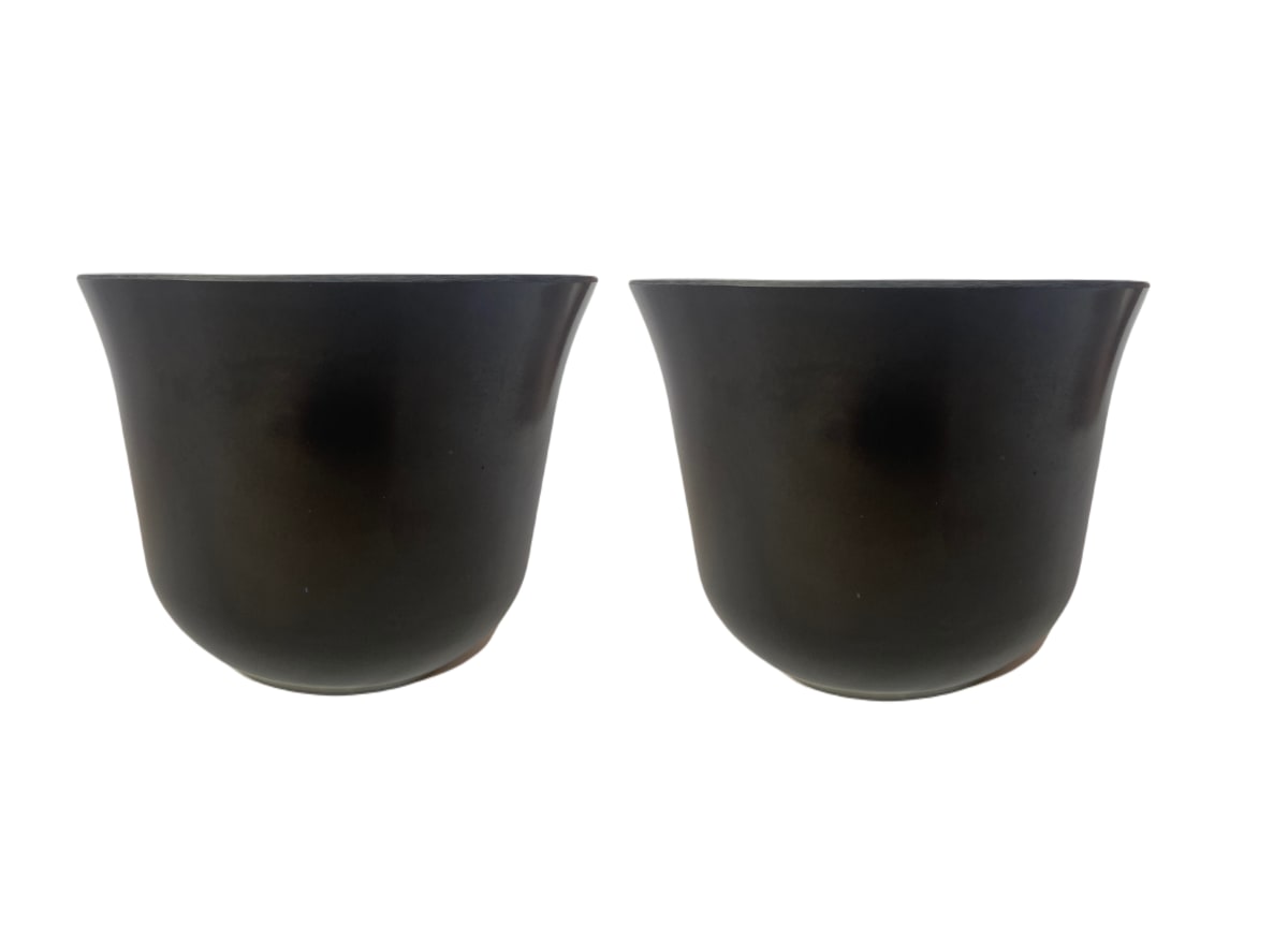 Set 2 Maceteros Bio Curvo negro 16,5x16,5x13 cm1